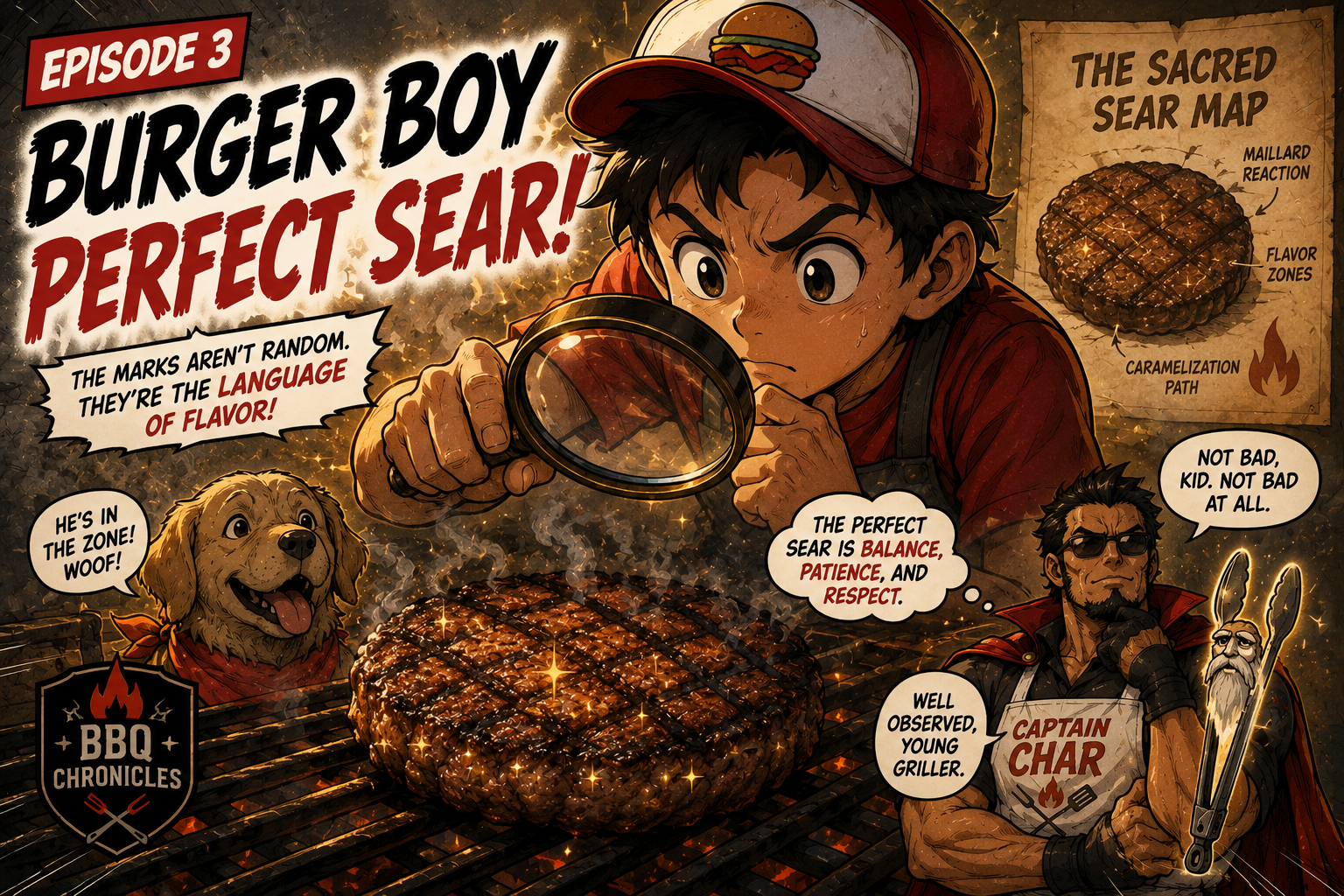 Episode 3 Burger Boy Chases the Perfect Sear.