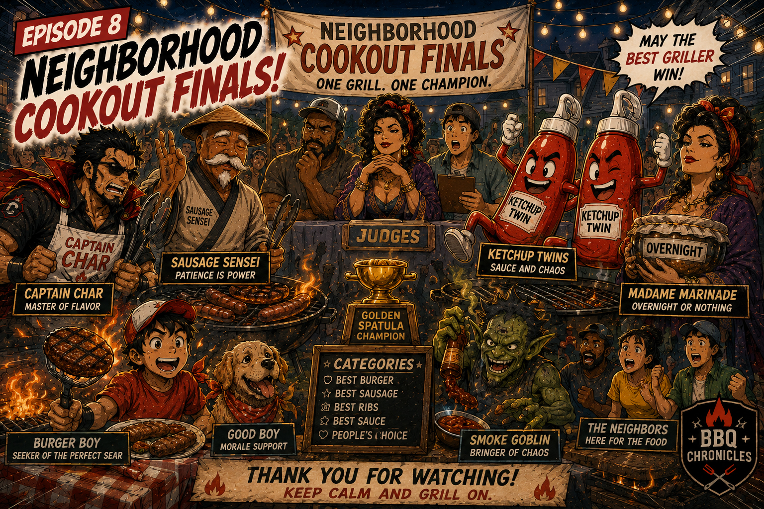 Episode 8 The Neighborhood Cookout Finals.